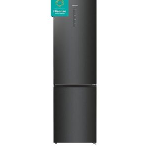 Hisense RB470N4SFCUK 60cm Wide, Total No Frost, C rating, Freestanding Fridge Freezer - Black Stainless Steel